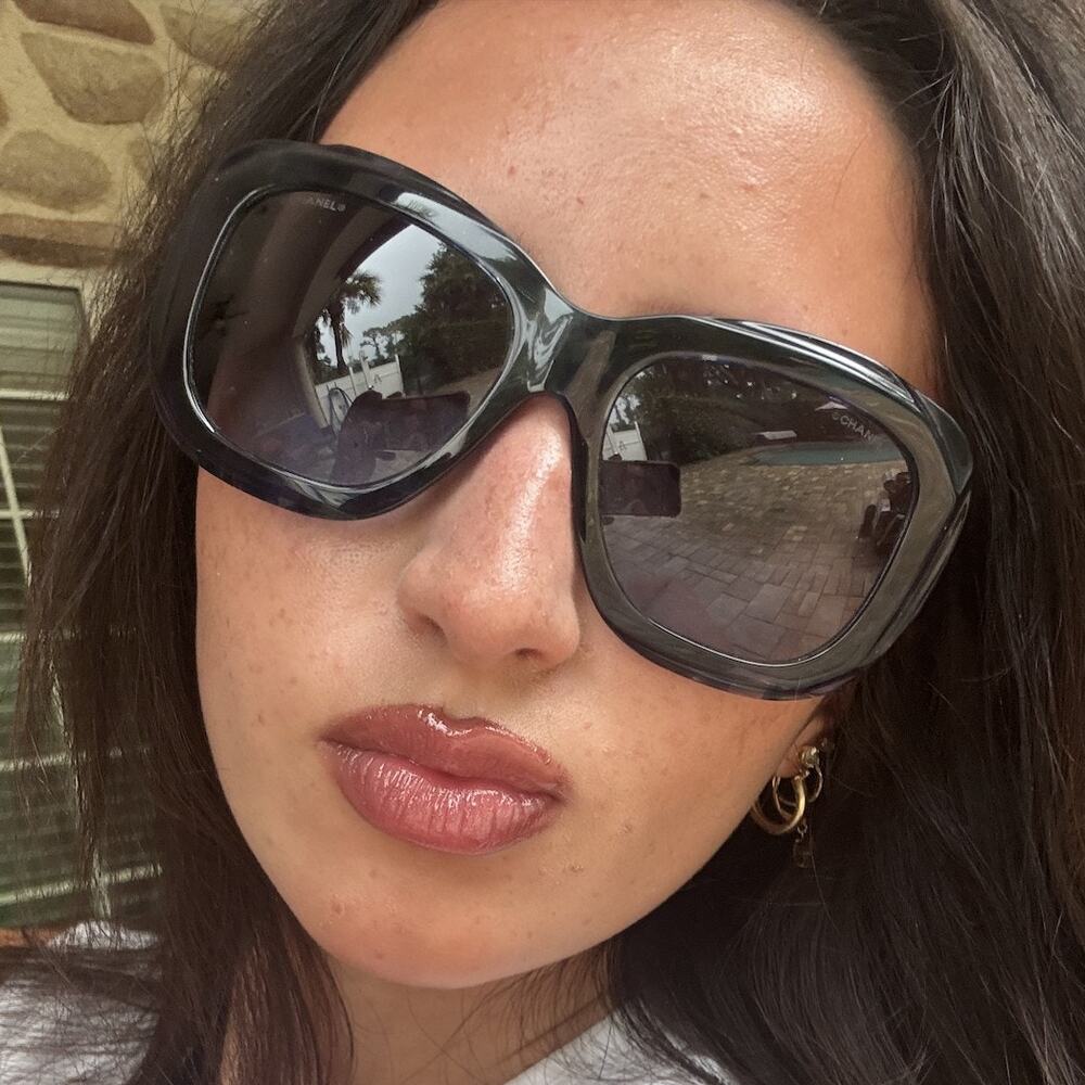 CHANEL 5324-A Sunglasses Blue Marble Tortoise CC Logo 56-18-135